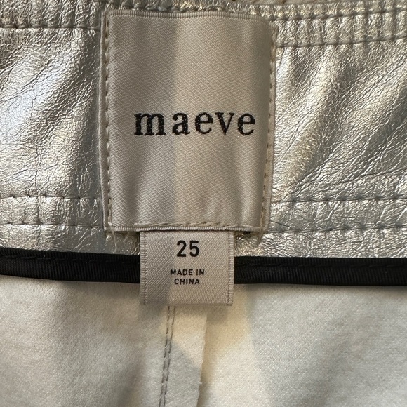 NWT Anthropologie Maeve The Ettie High-Rise Crop Wide-Leg Pants Metallic - Picture 10 of 11